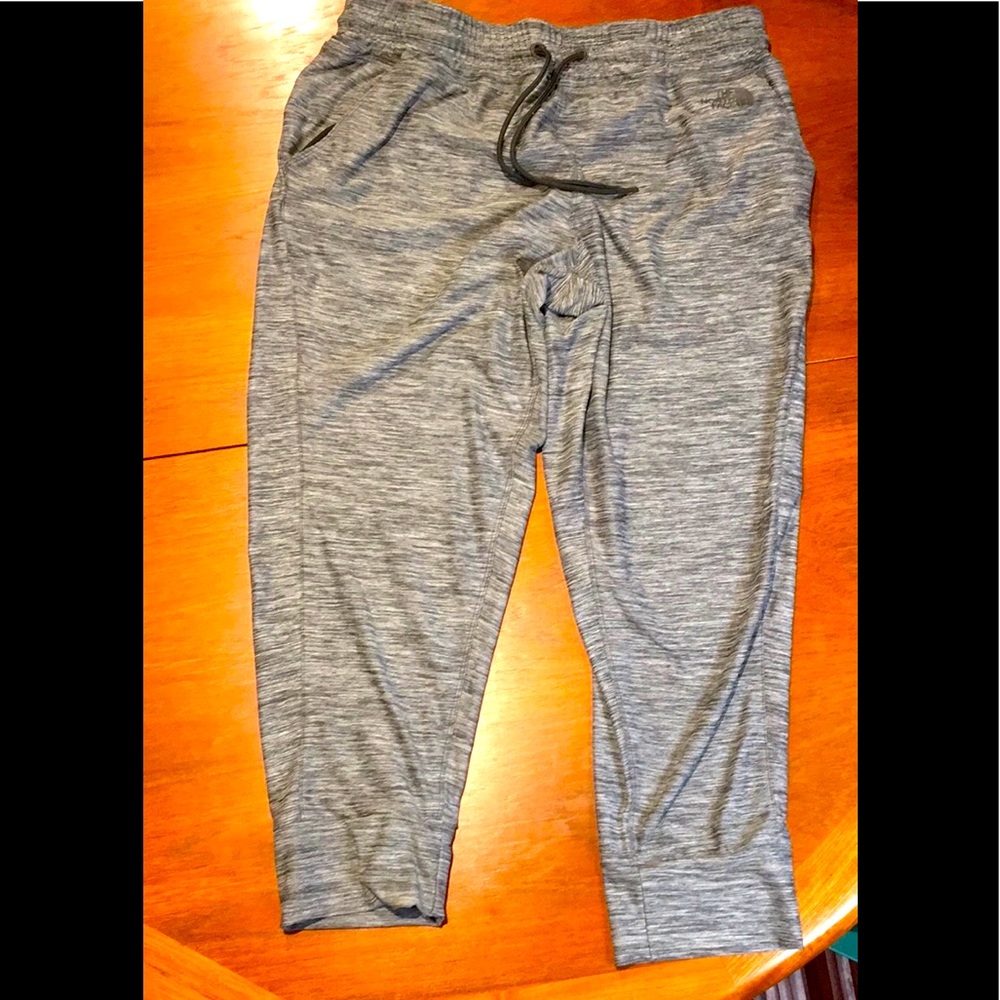 The North Face gray cropped joggers size Large